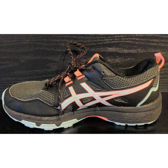 ASICS GEL VENTURE 8 WOMENS sz 6.5 BLACK CORAL RUNNING HIKING SHOE SNEAKER Nice - Picture 8 of 11